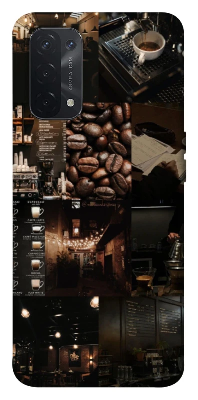 Чохол на Oppo A54 5G / A74 5G Coffee collage ver.1 фото 1 з 1