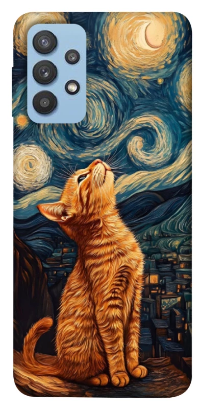 Чохол на Samsung Galaxy M32 van gogh cat фото 1 з 1