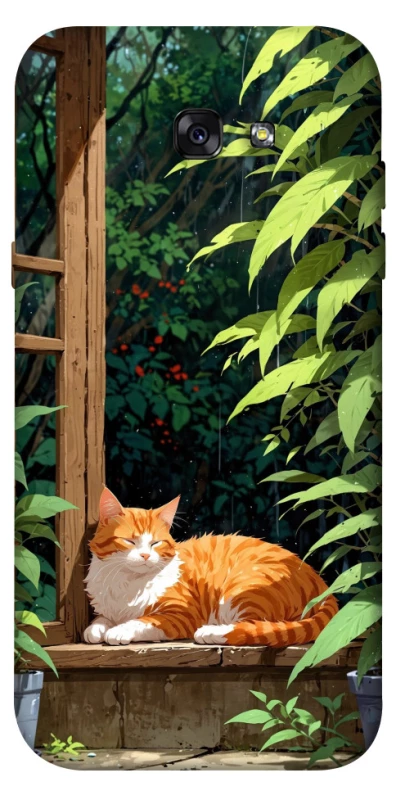 Чохол на Samsung A720 Galaxy A7 (2017) red cat фото 1 з 1