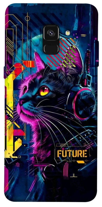 Чохол на Samsung A530 Galaxy A8 (2018) Cyber Cat v2 фото 1 з 1