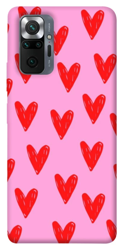 Чехол на Xiaomi Redmi Note 10 Pro Red hearts 2 фото 1 из 1