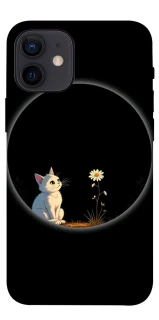 Чехол на Apple iPhone 12 mini (5.4") Cat and flower фото 1 из 1