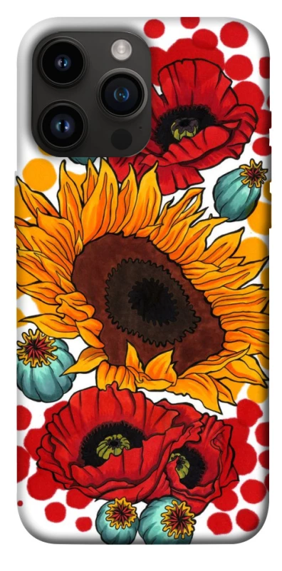 Чохол на Apple iPhone 14 Pro Max (6.7") Соняшники та маки фото 1 з 1