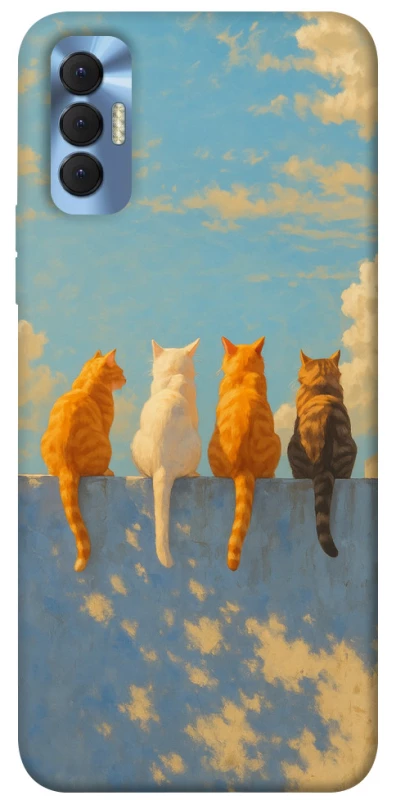 Чехол на TECNO Spark 8P cats on wall фото 1 из 1