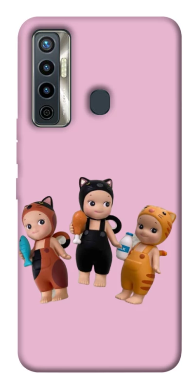 Чехол на TECNO Camon 17 Cat Cafe Trio фото 1 из 1