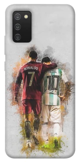 Чехол на Samsung Galaxy A02s Ronaldo и Messi фото 1 из 1