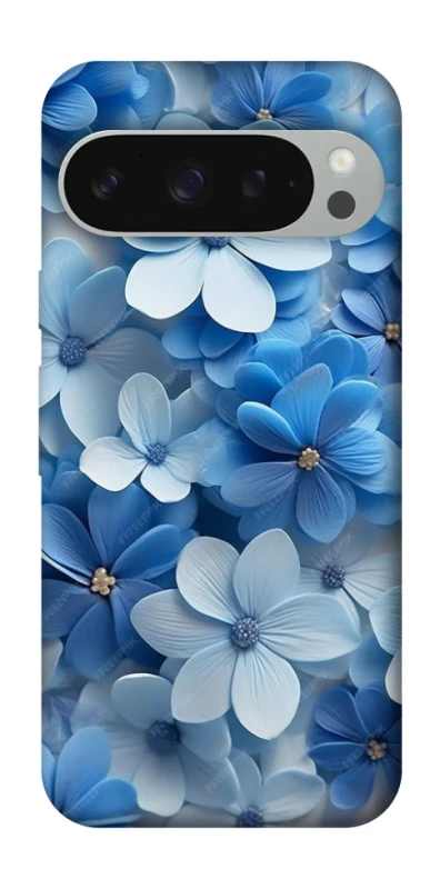 Чехол на Google Pixel 10 Pro XL Синие цветы фото 1 из 1