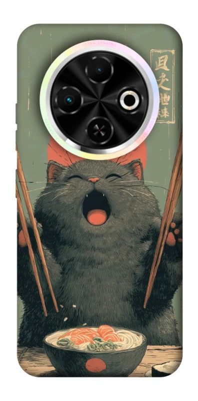 Чехол на TECNO Spark 30C Hungry Cat фото 1 из 1