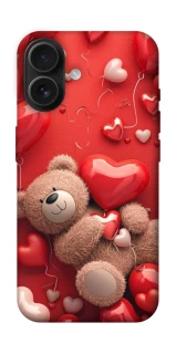 Чехол на Apple iPhone 16 bear in hearts фото 1 из 1
