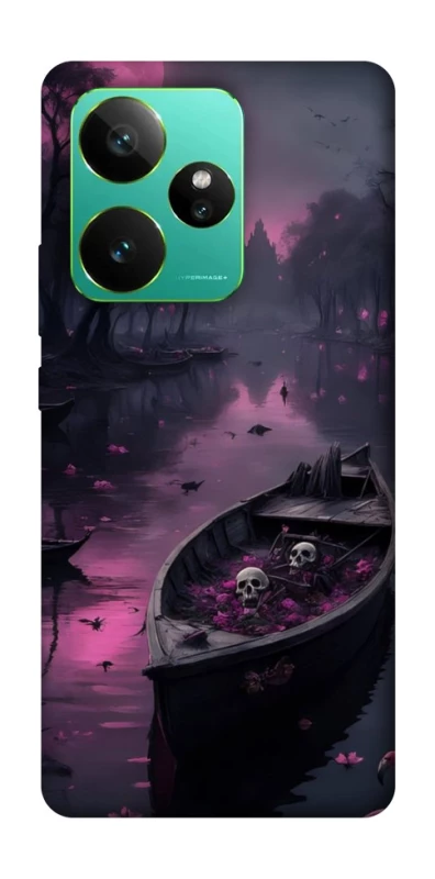 Чехол на Realme GT 7 Boat and flamingo фото 1 из 1