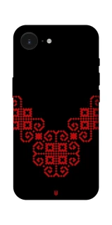 Чохол на Apple iPhone 17e (6.1") Чорно-червона вишиванка фото 1 з 1