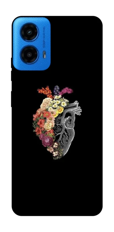 Чохол на Motorola Moto G45 Heart with flowers фото 1 з 1