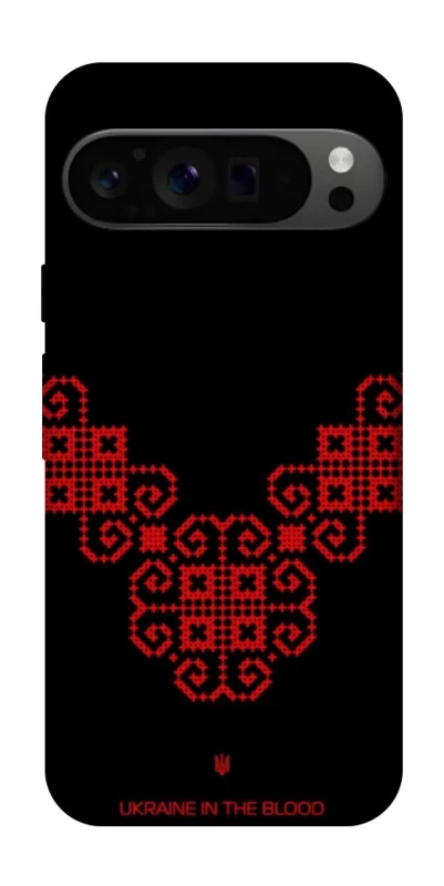 Чехол на Google Pixel 9 Pro Черно-красная вышиванка фото 1 из 1