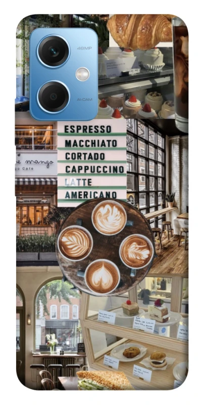 Чохол на Xiaomi Poco X5 5G Coffee collage ver.5 фото 1 з 1