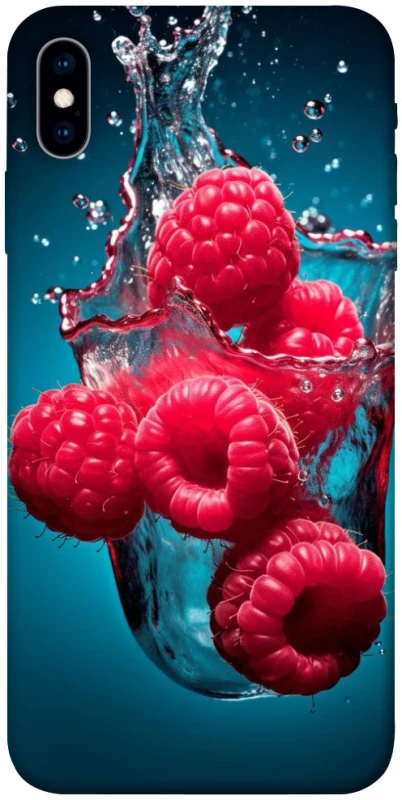 Чехол на Apple iPhone X (5.8") Малинка в воде фото 1 из 1