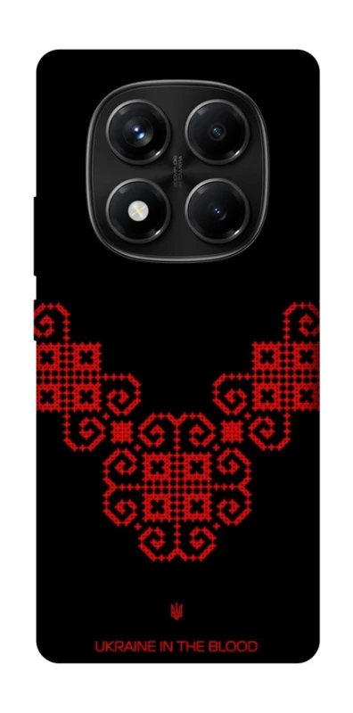 Чохол на Xiaomi Redmi Note 14 Pro 4G Чорно-червона вишиванка фото 1 з 1