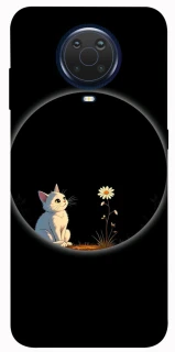 Чехол на Nokia G20 / G10 / 6.3 Cat and flower фото 1 из 1