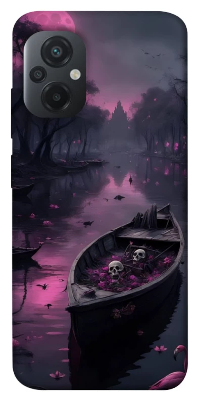 Чохол на Xiaomi Poco M5 Boat and flamingo фото 1 з 1