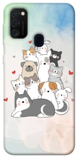 Чохол на Samsung Galaxy M21 Funny Pets ver.2 фото 1 з 1