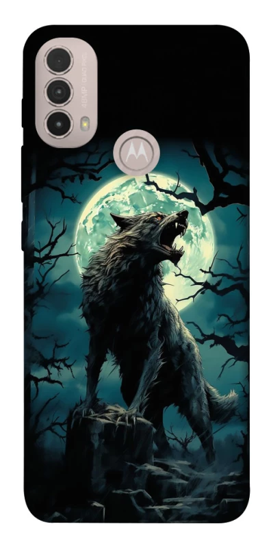 Чохол на Motorola Moto E40 Вовк під місяцем фото 1 з 1