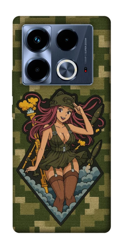 Чохол на Infinix Note 40 4G Military Waifu фото 1 з 1