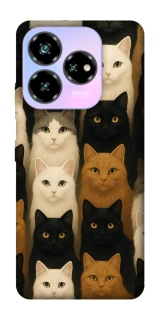Чехол на ZTE Nubia V60 Colorful Cat Collage фото 1 Чехол на ZTE Nubia V60 Colorful Cat Collage фото 1 из 1