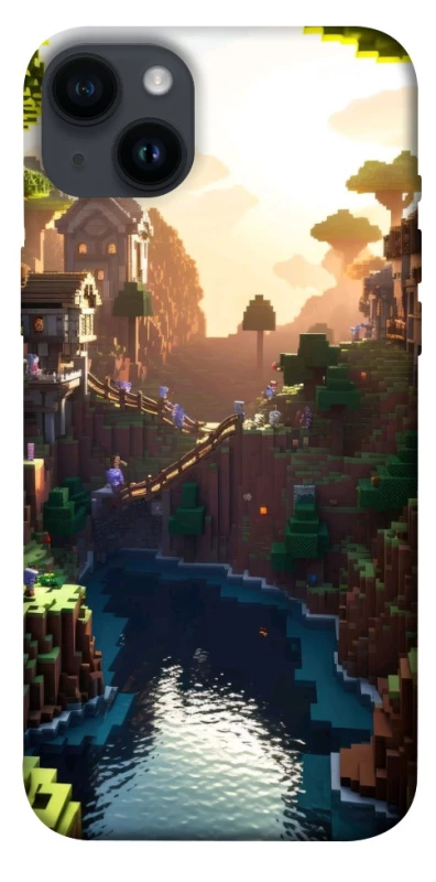 Чехол на Apple iPhone 14 Plus (6.7") Minecraft sunset фото 1 из 1