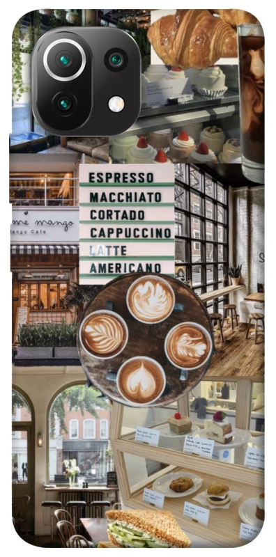 Чохол на Xiaomi Mi 11 Lite Coffee collage ver.5 фото 1 з 1