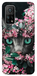 Чехол на Xiaomi Mi 10T Кот в цветах фото 1 из 1