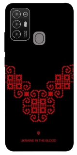 Чехол на ZTE Blade A52 Черно-красная вышиванка фото 1 из 1