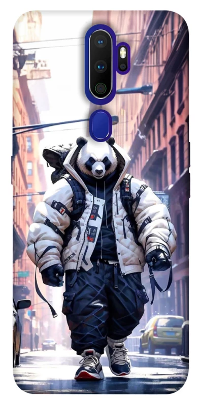 Чехол на Oppo A5 (2020) / Oppo A9 (2020) Панда курьер фото 1 из 1