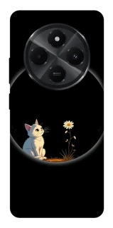 Чохол на Xiaomi Poco C75 Cat and flower фото 1 з 1