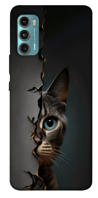 Чохол на Motorola Moto G60 Кіт-підглядач v2 фото 1 з 1