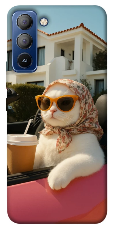 Чохол на TECNO Pop 5 LTE Stylish Cat Cruise фото 1 з 1