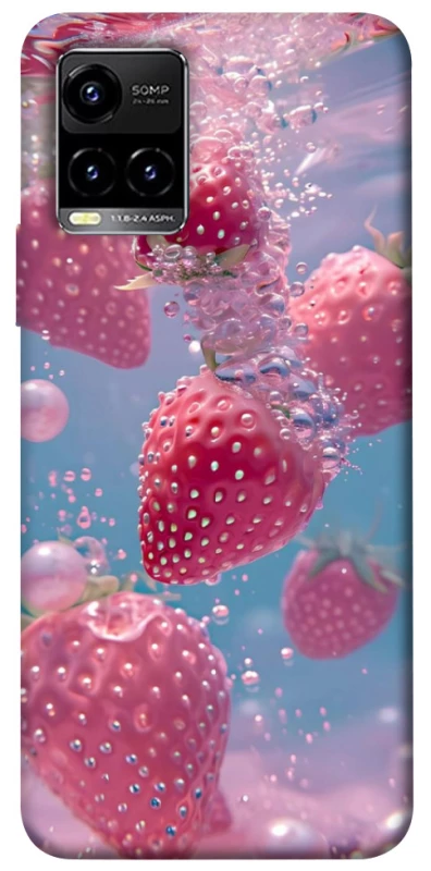 Чехол на Vivo Y21 / Y33s Клубника в воде фото 1 из 1