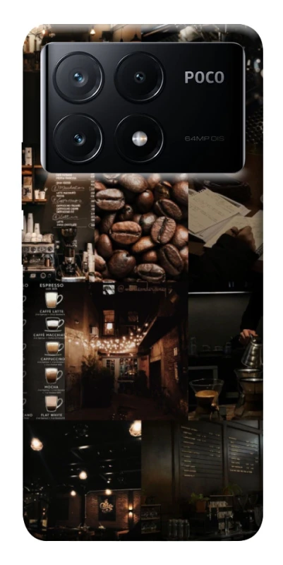 Чехол на Xiaomi Poco X6 Coffee collage ver.1 фото 1 из 1