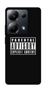 Чохол на Xiaomi Poco M6 Pro 4G Parental Advisory Label фото 1 Чохол на Xiaomi Poco M6 Pro 4G Parental Advisory Label фото 1 з 1