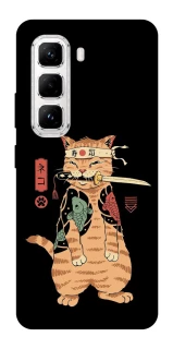 Чехол на Infinix Hot 50 Pro Кот-самурай фото 1 из 1