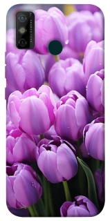 Чехол на TECNO Spark 6 Go Фиолетовые тюльпаны фото 1 из 1