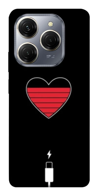 Чехол на TECNO Spark 20 Pro Charge your heart фото 1 из 1