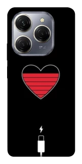 Чехол на TECNO Spark 20 Pro Charge your heart фото 1 из 1