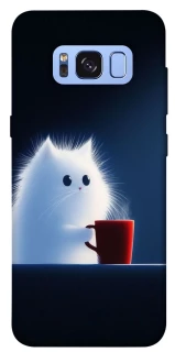 Чехол на Samsung G950 Galaxy S8 Чехол кот с кофе фото 1 из 1