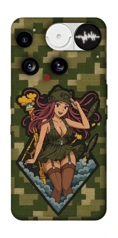 Чехол на Nothing Phone (3) Military Waifu фото 1 из 1