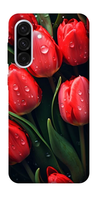 Чохол на Samsung Galaxy A36 5G Червоні тюльпани фото 1 з 1