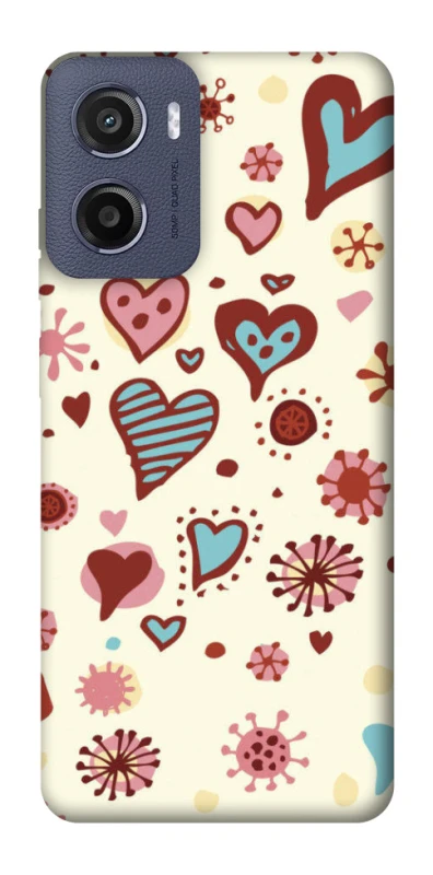 Чохол на Motorola Moto E15 Pretty hearts фото 1 з 1