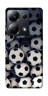 Чехол на Xiaomi Poco M6 Pro 4G Футбольные мячи фото 1 из 1