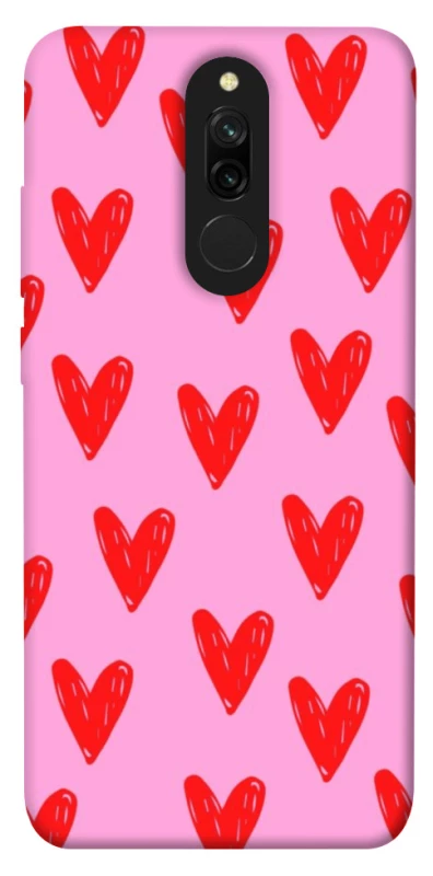 Чохол на Xiaomi Redmi 8 Red hearts 2 фото 1 з 1