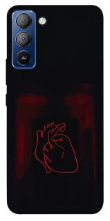 Чехол на TECNO Pop 5 LTE Красное сердце фото 1 из 1