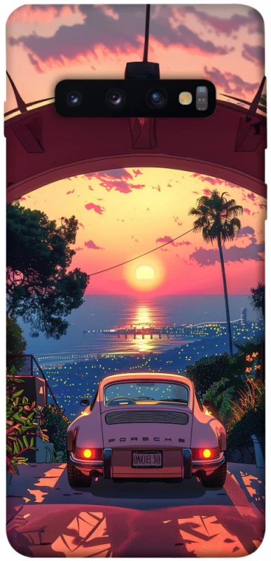 Чохол на Samsung Galaxy S10 Porsche at sunset фото 1 з 1