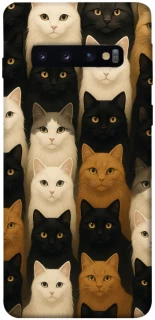 Чехол на Samsung Galaxy S10 Colorful Cat Collage фото 1 Чехол на Samsung Galaxy S10 Colorful Cat Collage фото 1 из 1